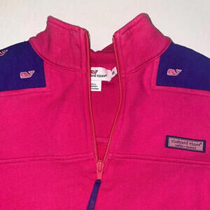 Vineyard Vines Pullover Pink and Navy Whales XS